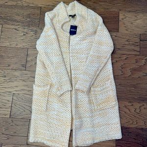 Long throw on sweater